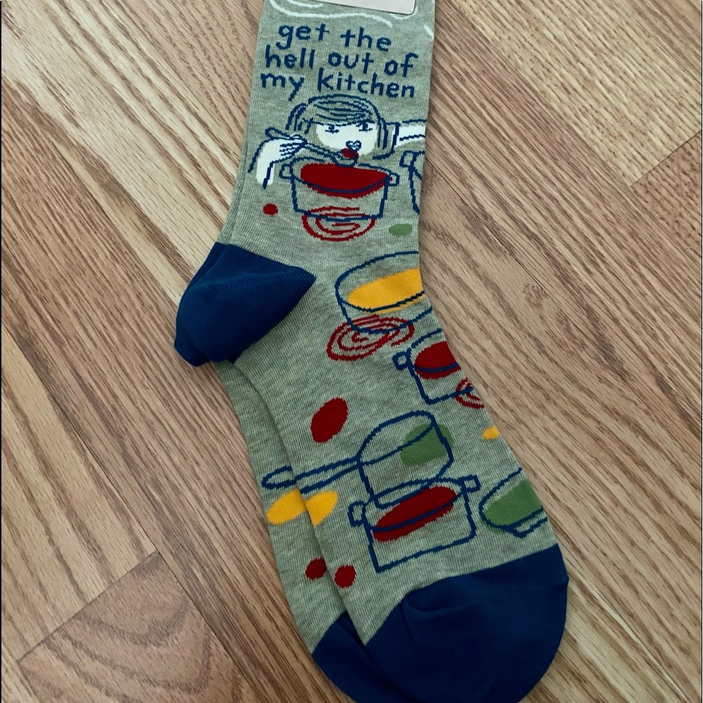 Blue Q Get The Hell Out of My Kitchen Socks